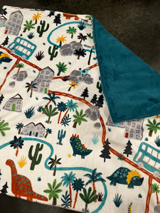 Dino Minky Blanket