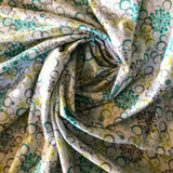 Light-weight Flannel Blanket - Teal, Grey, Lime Snowflakes