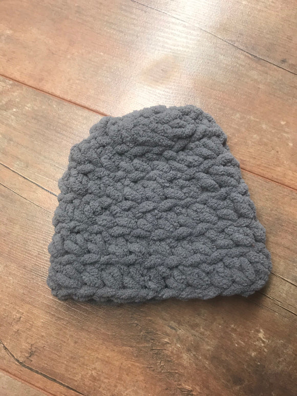 Grey Crocheted Hat